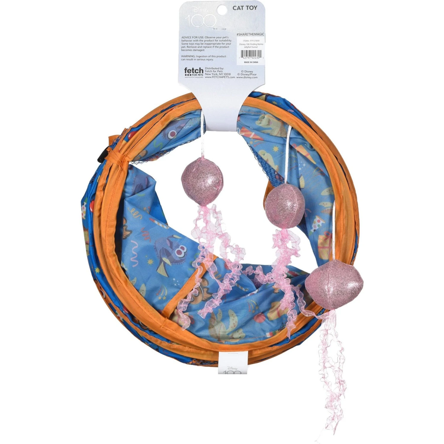 Disney / Pixar DISNEY PIXAR Finding Nemo Jellyfish Tunnel Cat Toy Multicolor 2 Disney / Pixar DISNEY PIXAR Finding Nemo Jellyfish Tunnel Cat Toy Multicolor - Image 2