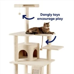 Frisco 62-in Faux Fur Cat Tree & Condo -Mewhaus Shop 92259 PT2. AC SS1800 V1667228962