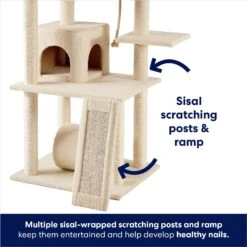 Frisco 62-in Faux Fur Cat Tree & Condo -Mewhaus Shop 92259 PT3. AC SS1800 V1667228394