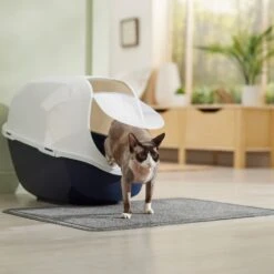 Frisco High Sided Cat Litter Box, Extra Large & Frisco Rectangular Cat Litter Mat -Mewhaus Shop 933398 PT8. AC SS1800 V1692303236