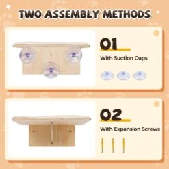 Coziwow 3 Pieces Wall Mounted Cat Perch Set 13 Coziwow 3 Pieces Wall Mounted Cat Perch Set -Mewhaus Shop 941694 PT4. AC SS1800 V1700859193