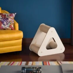 On2Pets Activity Pyramid Three Post Sisal Cat Scratcher, Beige -Mewhaus Shop 953294 PT2. AC SS1800 V1695239873