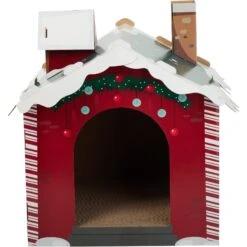Frisco Holiday Log Cabin Cardboard Cat House & Frisco Holiday Santa's Workshop Cardboard Cat House -Mewhaus Shop 986198 PT7. AC SS1800 V1698257790