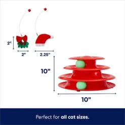 Frisco Holiday Santa Hat & Mistletoe Cat Tracks Cat Toy & Frisco Holiday Gingerbread Interactive Cat Scratcher Cat Toy With Catnip -Mewhaus Shop 986246 PT2. AC SS1800 V1698258056