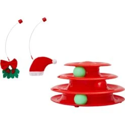 Frisco Holiday Santa Hat & Mistletoe Cat Tracks Cat Toy & Frisco Holiday Gingerbread Interactive Cat Scratcher Cat Toy With Catnip -Mewhaus Shop 986246 PT3. AC SS1800 V1698258344