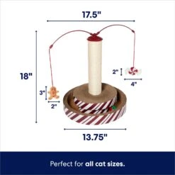 Frisco Holiday Santa Hat & Mistletoe Cat Tracks Cat Toy & Frisco Holiday Gingerbread Interactive Cat Scratcher Cat Toy With Catnip -Mewhaus Shop 986246 PT6. AC SS1800 V1698258116